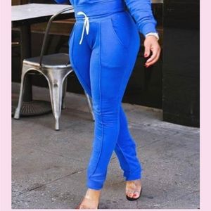 Royal blue stretch jogger.